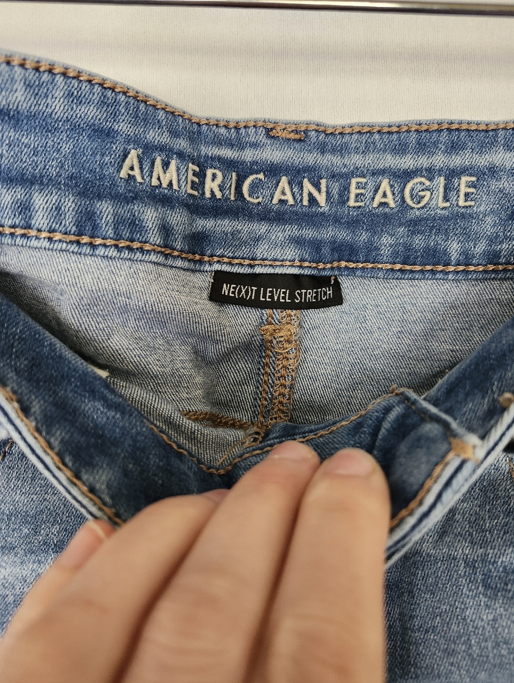 American Eagle High Rise Distressed Jean Shorts Size 6 - Picture 3 of 10